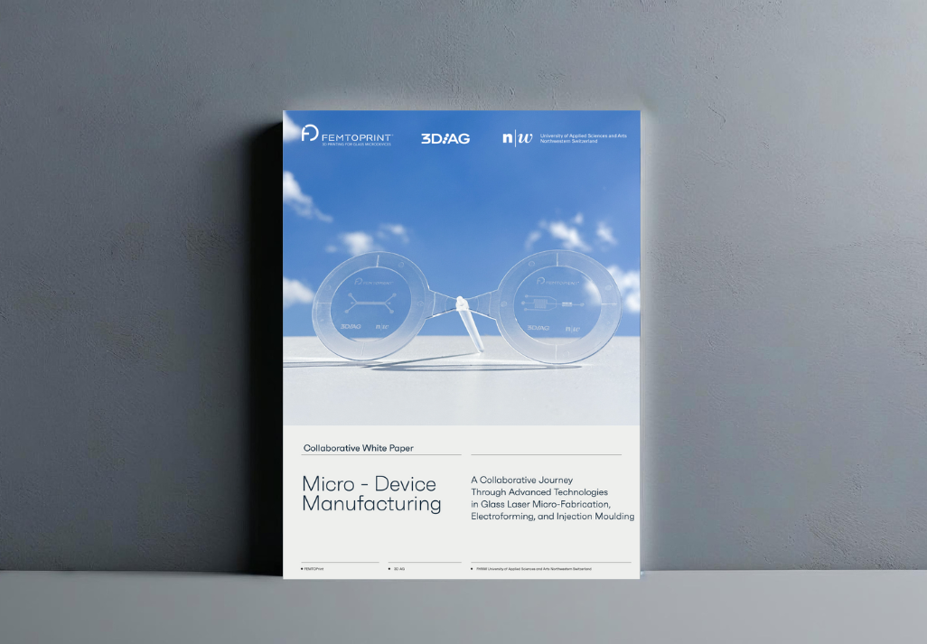 A Collaborative Journey Through Advanced Technologies in Glass Laser Micro-nabrication, Electroforming, and Injection Moulding